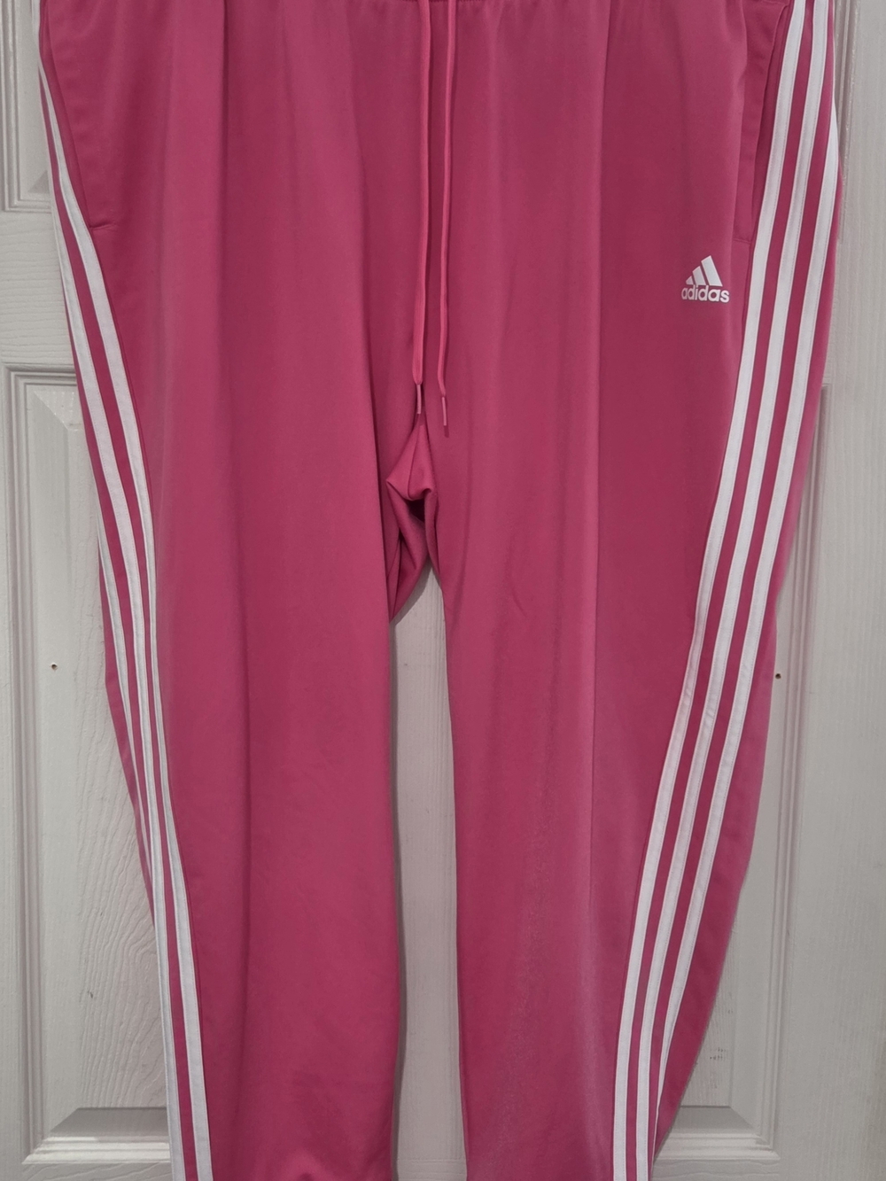 Adidas Pink Three-Stripe Track Pants